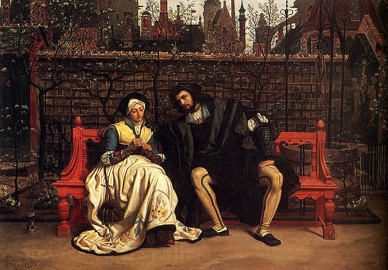 James Joseph Jacques Tissot Faust and Marguerite in the Garden Spain oil painting art
